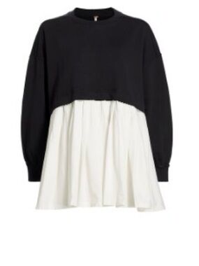 Free people Sweatshirt dress with White Pleated Hem